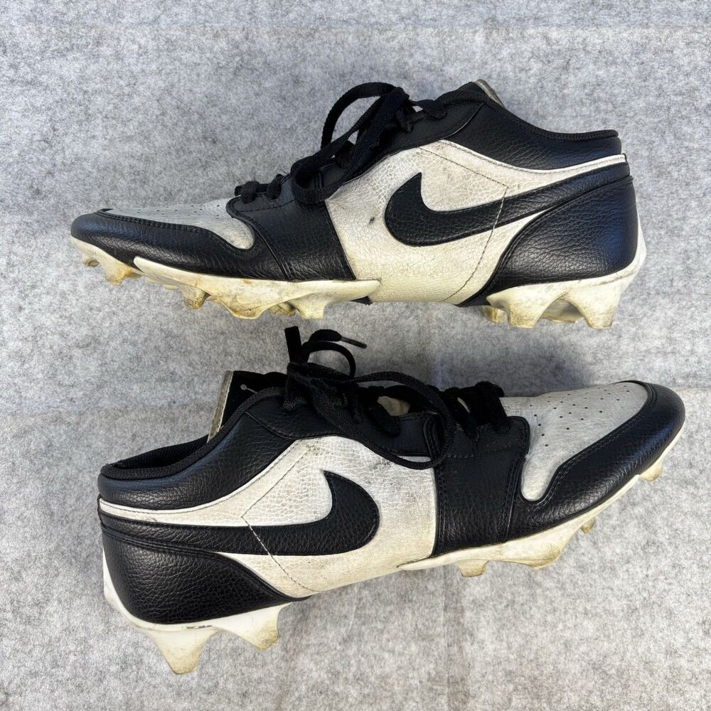 FJ6245-100 - Mens Size 13 - Nike Air Jordan 1 Low TD Cleats Panda Black White